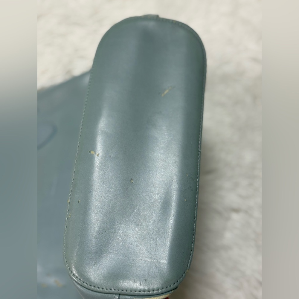 Longchamp Blue-Gray Leather Tote Bag - Picture 6 of 16